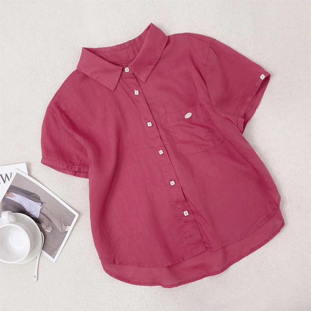 小众设计感洋气气质显瘦翻领衬衣衬衫女款