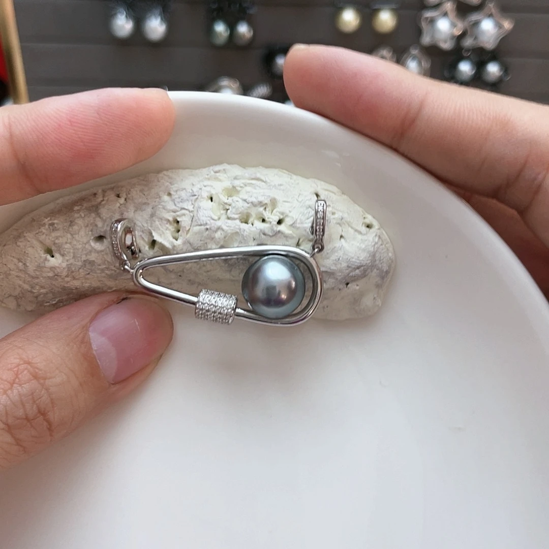 海水珍珠颈饰银S925镶嵌