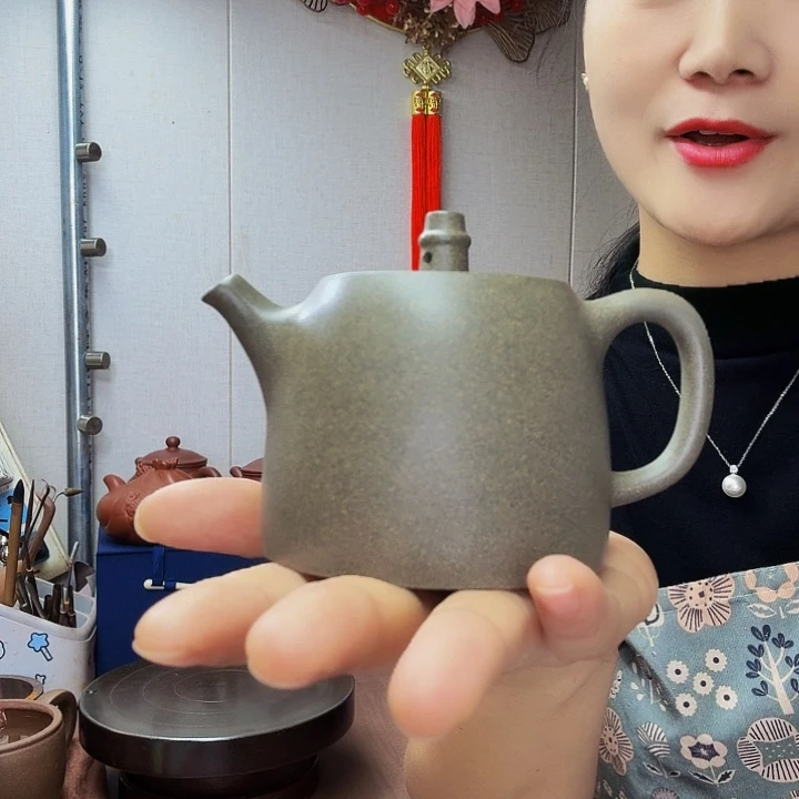 行***云紫砂茶壶汉铎170毫升半手处理青段