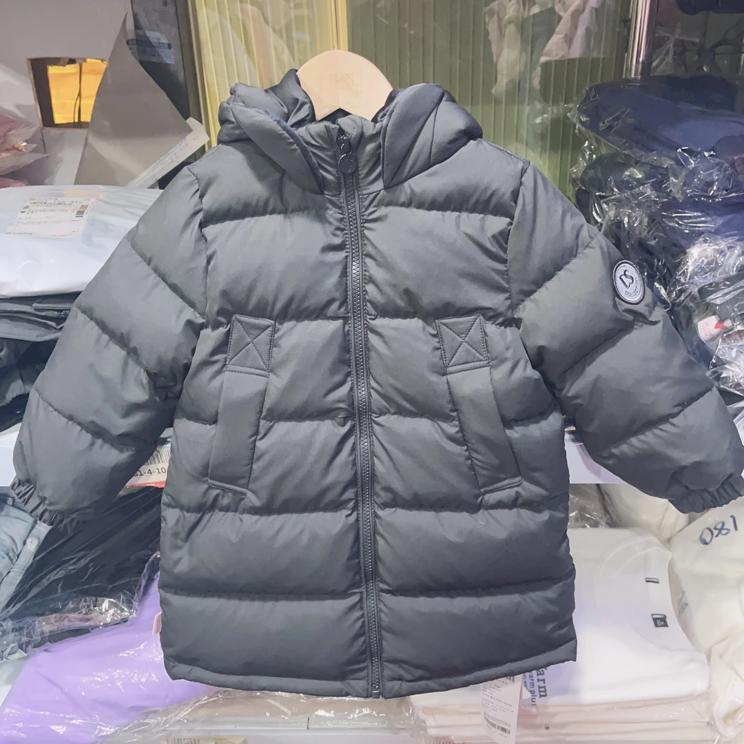 笛家女童冬款连帽羽绒服三防加厚保暖中长款外套6501