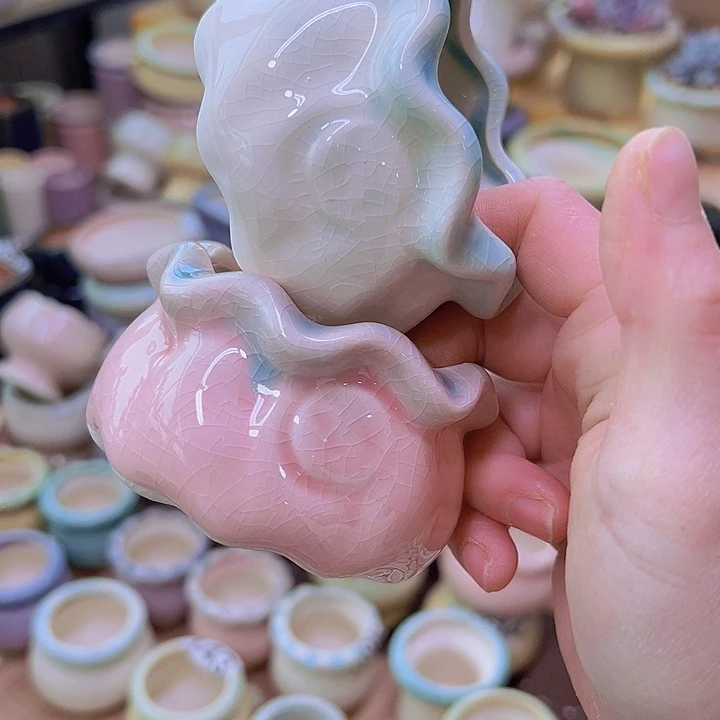 红陶陶瓷花盆当场满12包邮