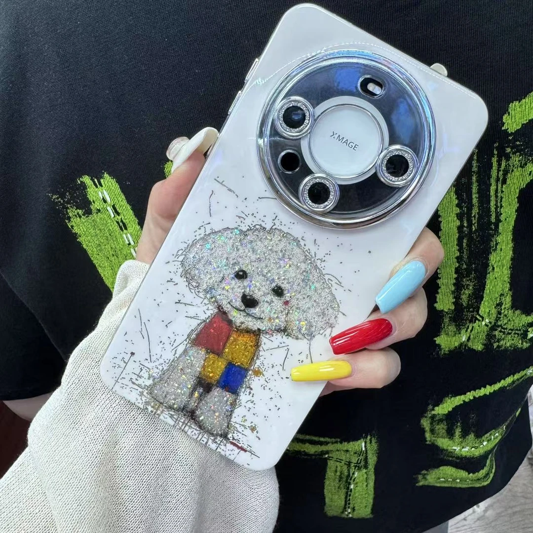 【定制】创意细闪点钻卡通适用于荣耀，小米，,OPPO手机壳