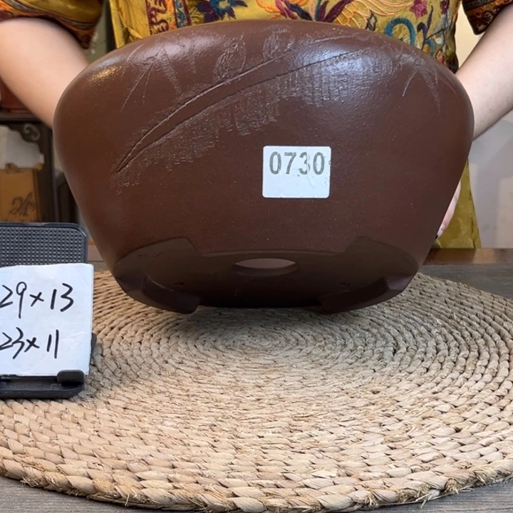 紫砂花盆 紫玉金砂芭蕉窝口0730
