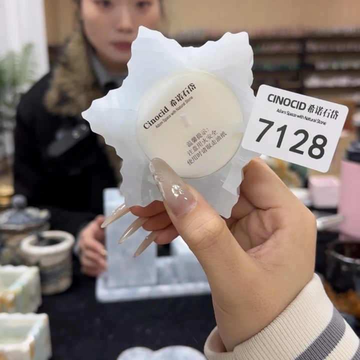 蓝水晶雪花烛台7128