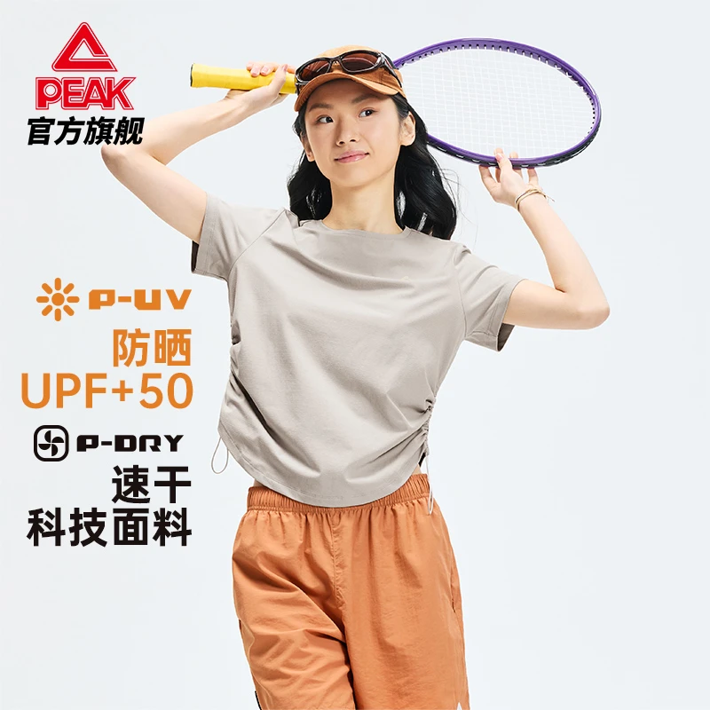 轻户外系列匹克运动速干短袖女夏季新款时尚透气宽松休闲圆领T恤