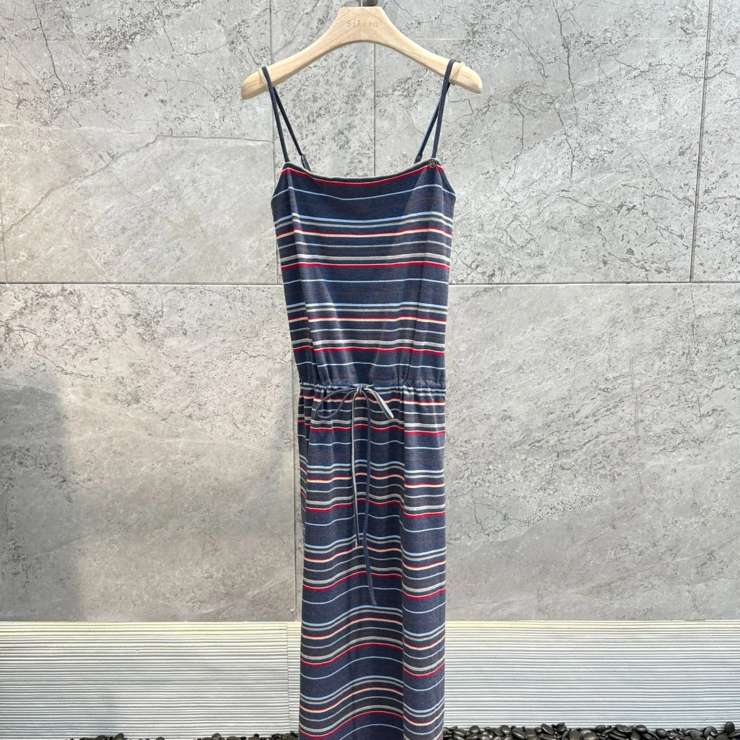 【UHOO WU】设计师品牌25年春新品吊带针织连衣裙0P0503321/3322