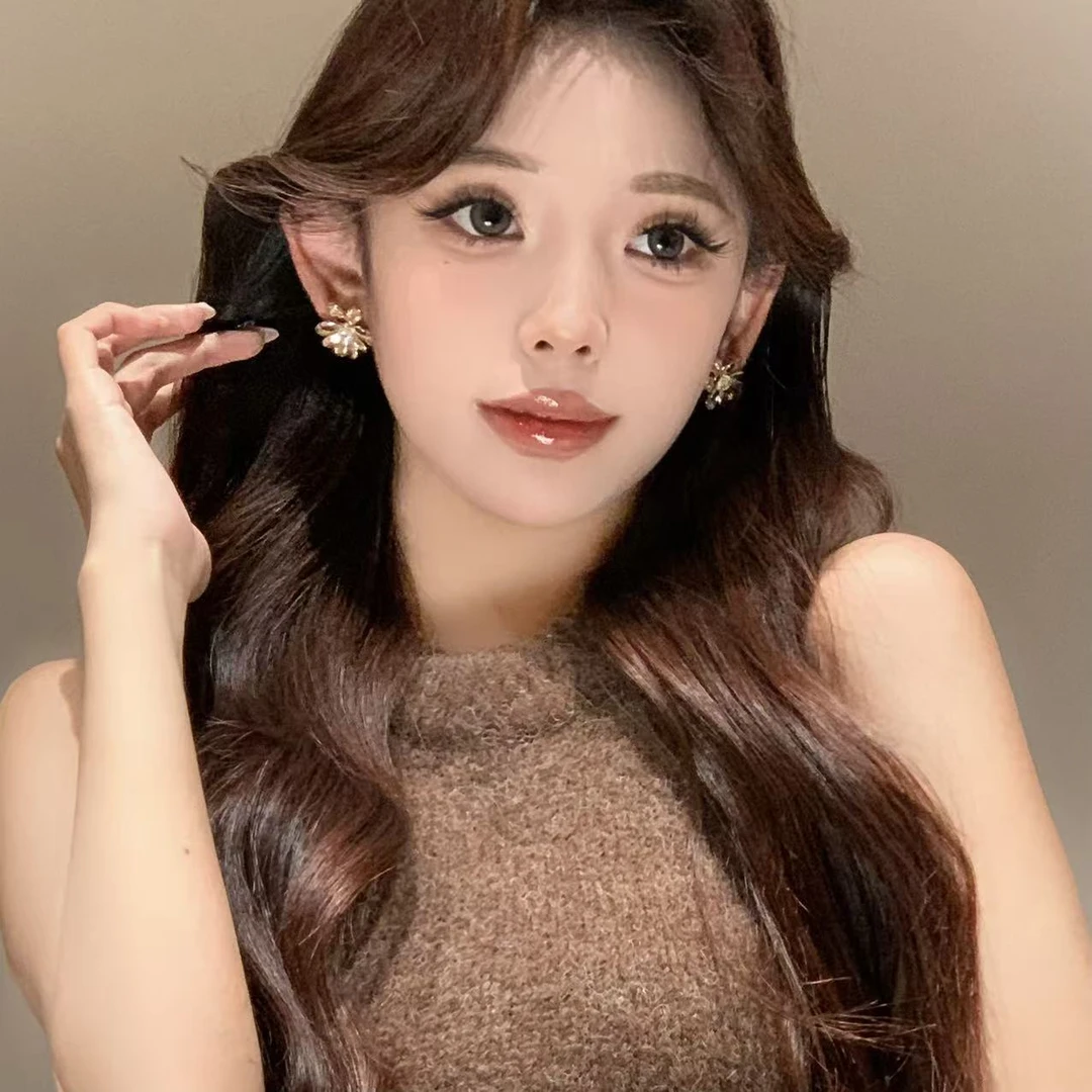 FULL GIRLISH耳环02706复古百搭花花耳钉耳饰