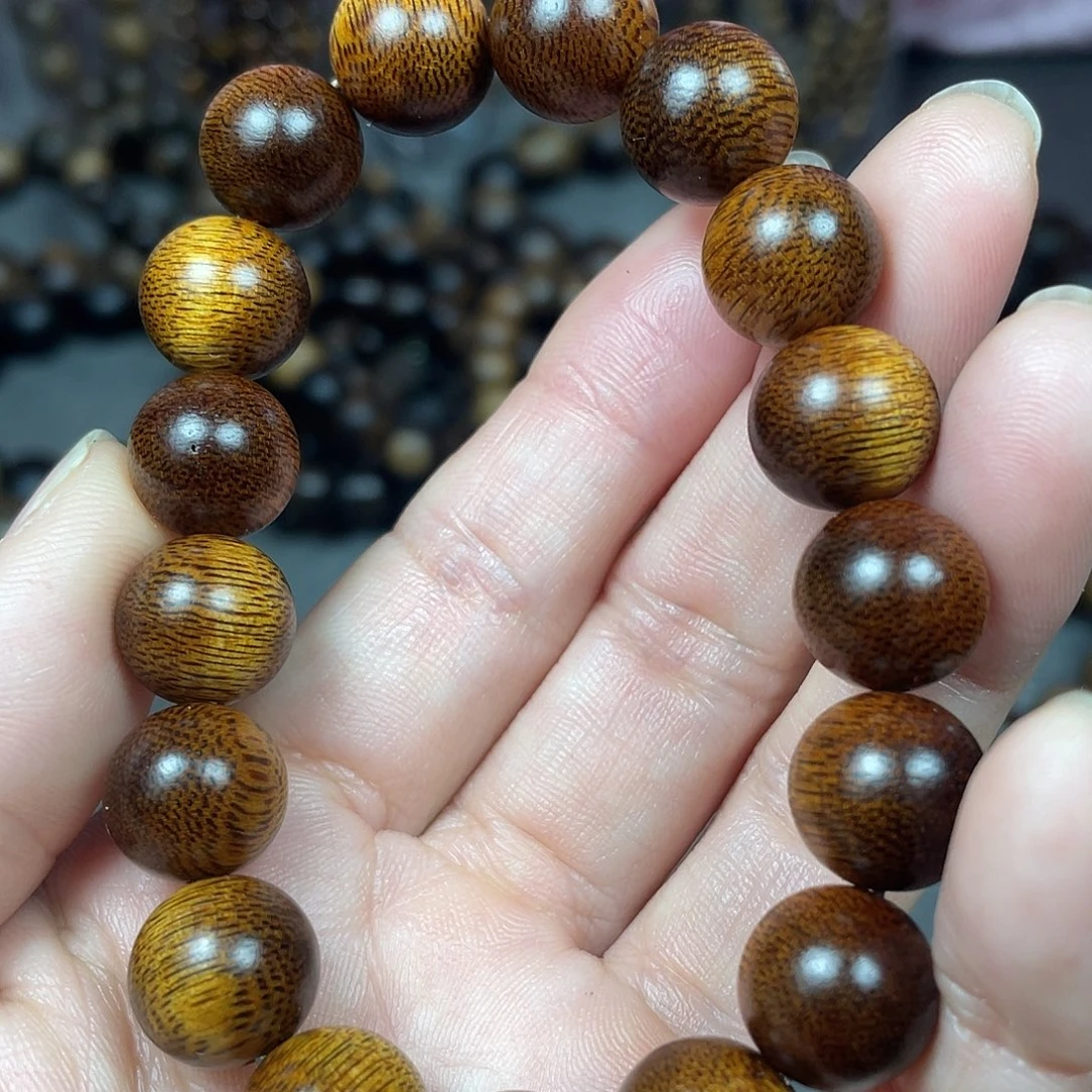 东***成沉香手串富森红土