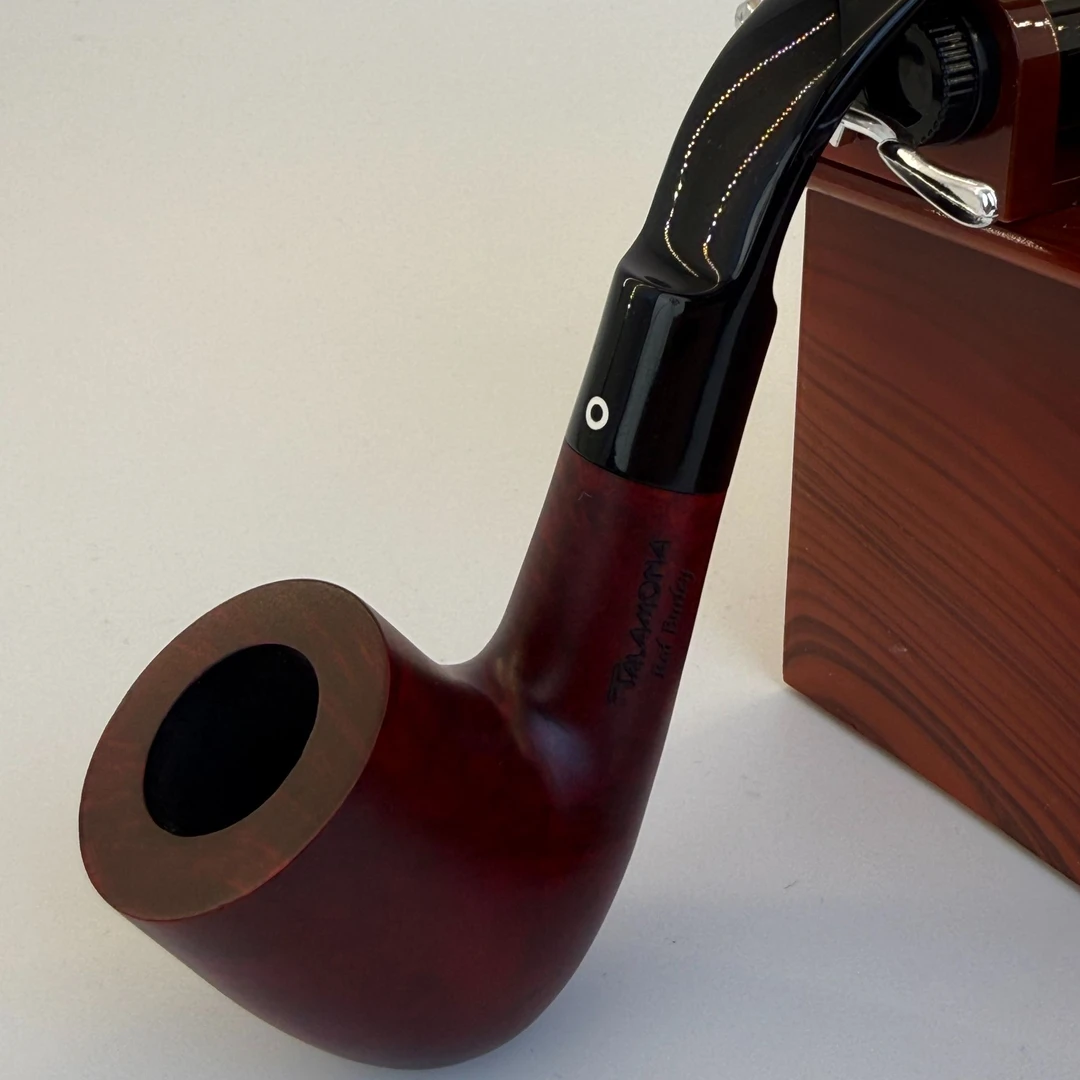 意大利塔拉莫纳红福尔摩斯弯手工石楠木烟斗