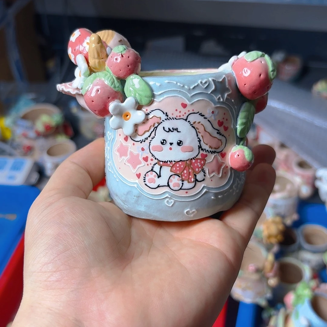 老梧家的手工陶瓷多肉花盆