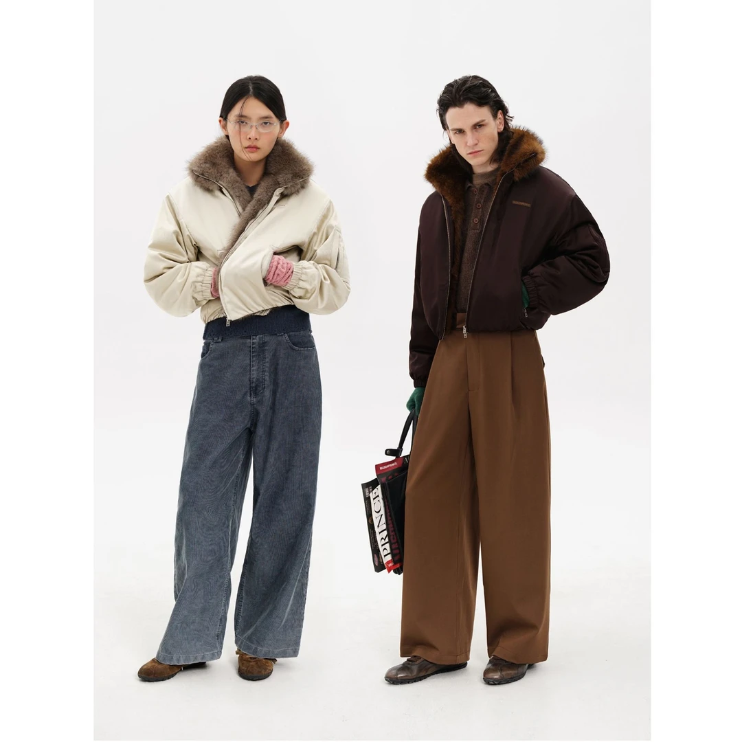 MASONPRINCE*25冬季限定 高密面料毛领 花苞廓形飞行员外套