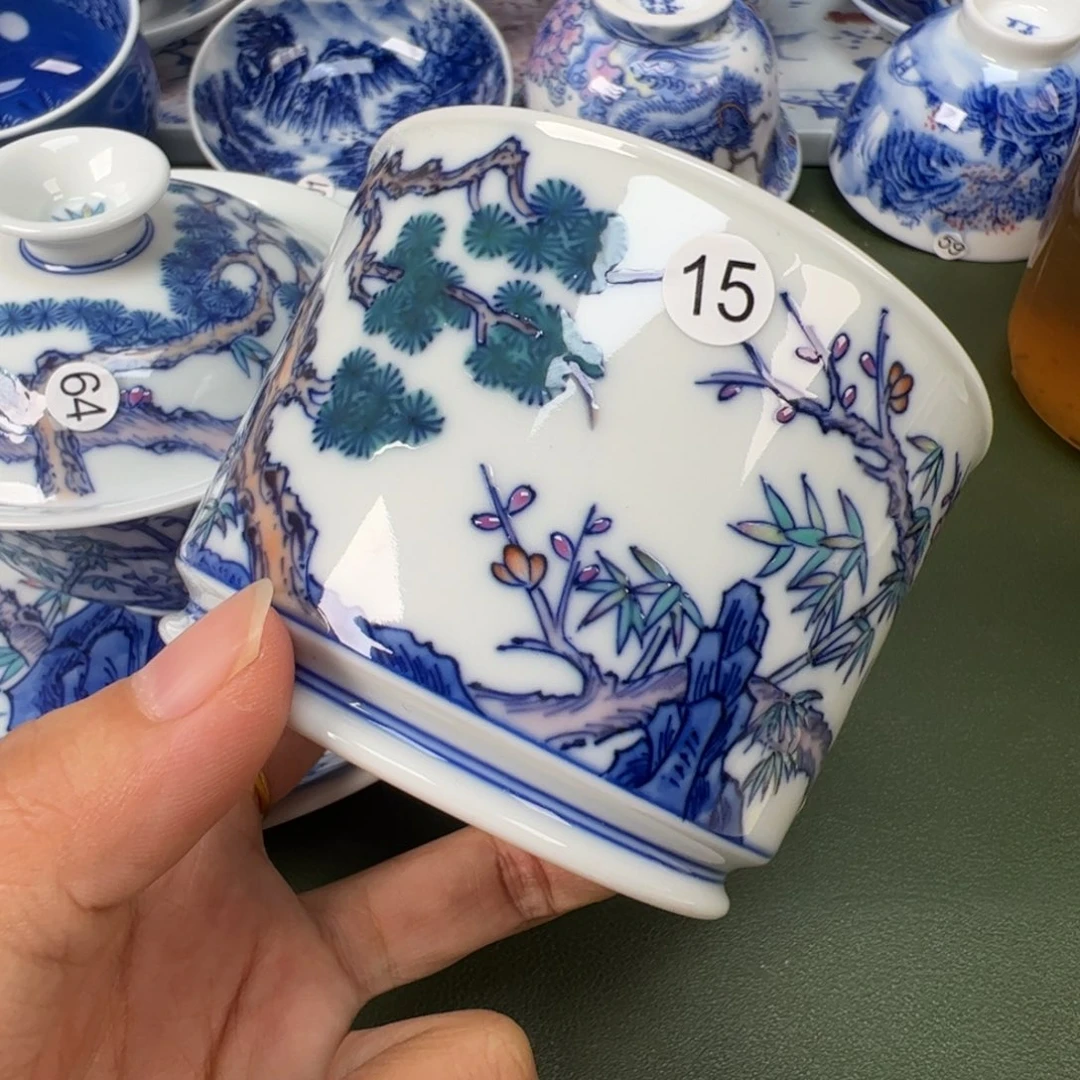 景德镇纯手工纯手绘茶具木木15