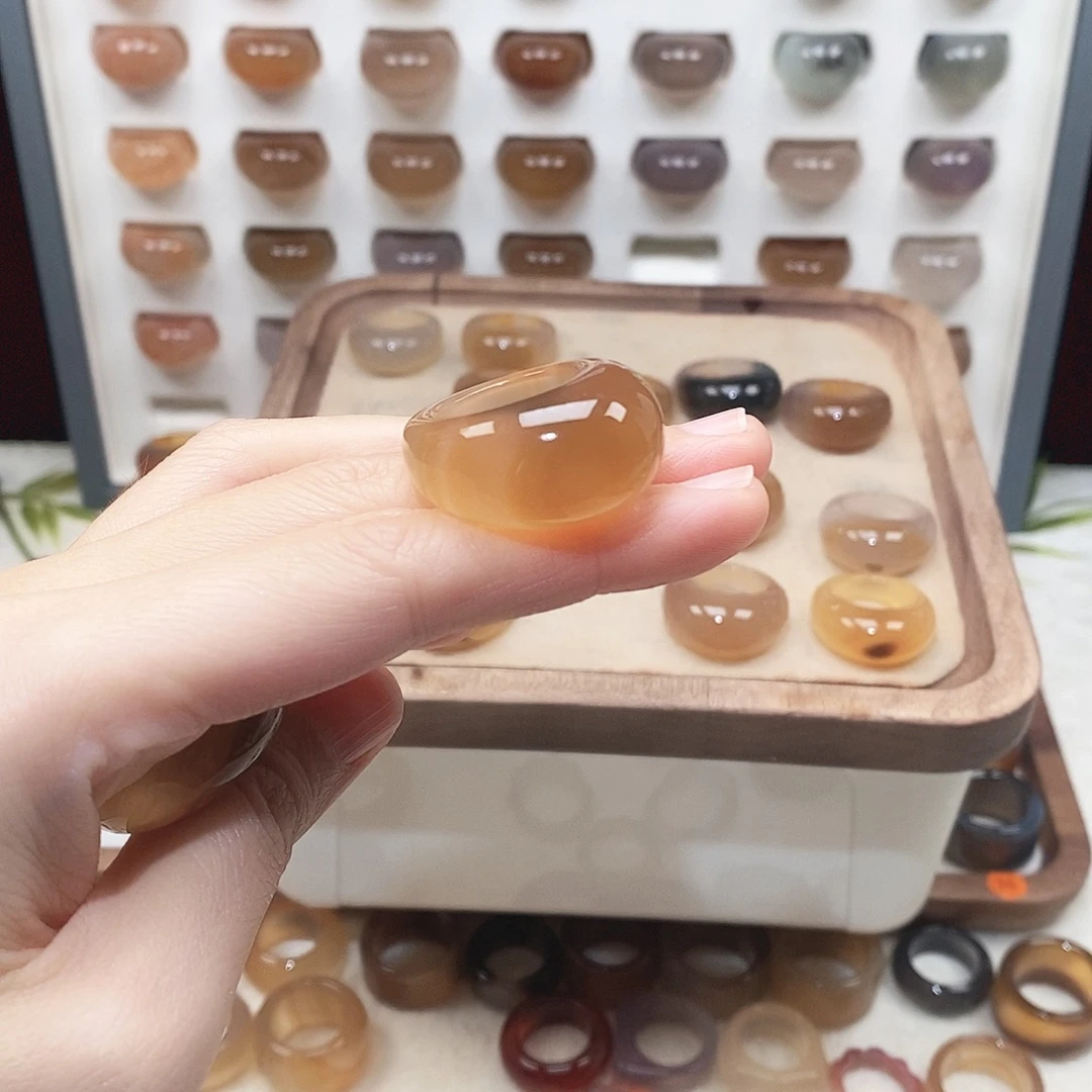 -***1玛瑙/玉髓未镶嵌戒指港14