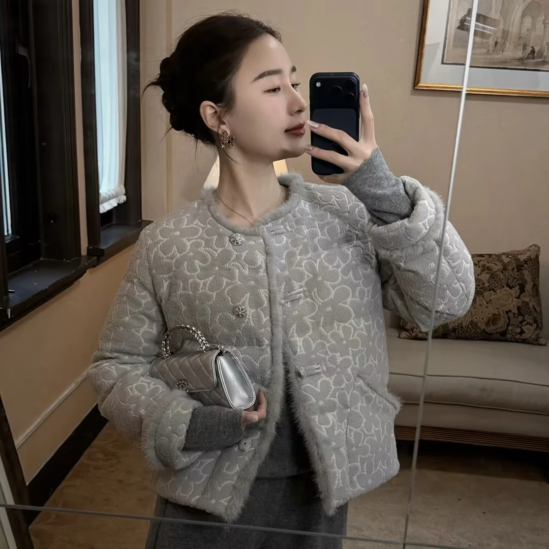 HELA AOMI “蚕丝羊绒.”90白鸭绒山羊绒桑蚕丝羽绒服CY5DM02585