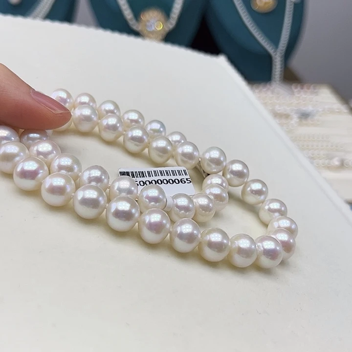 颈饰银S925镶嵌淡水珍珠➕10-11高品极光炫彩孤品