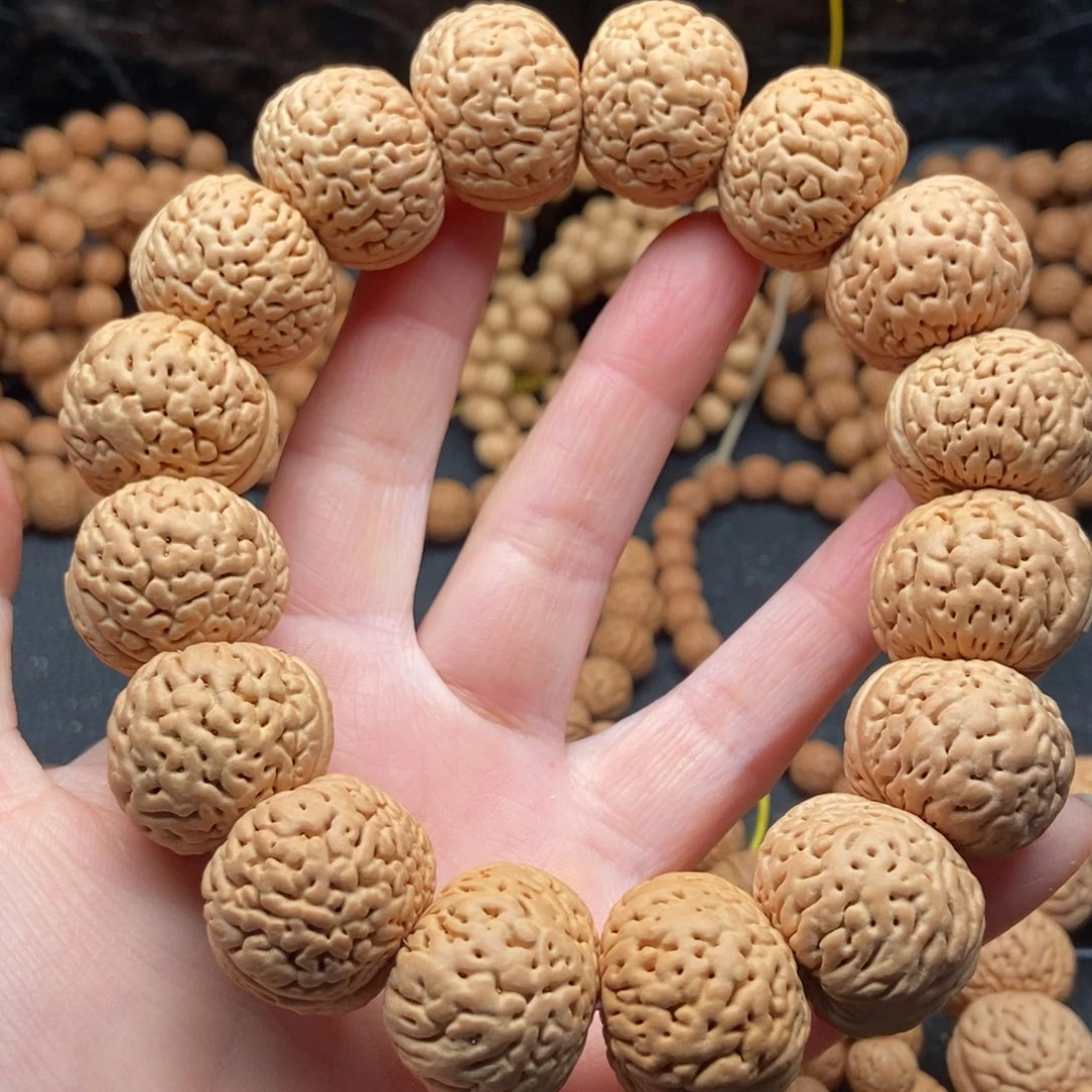 桃核手串脑纹大苹果圆24