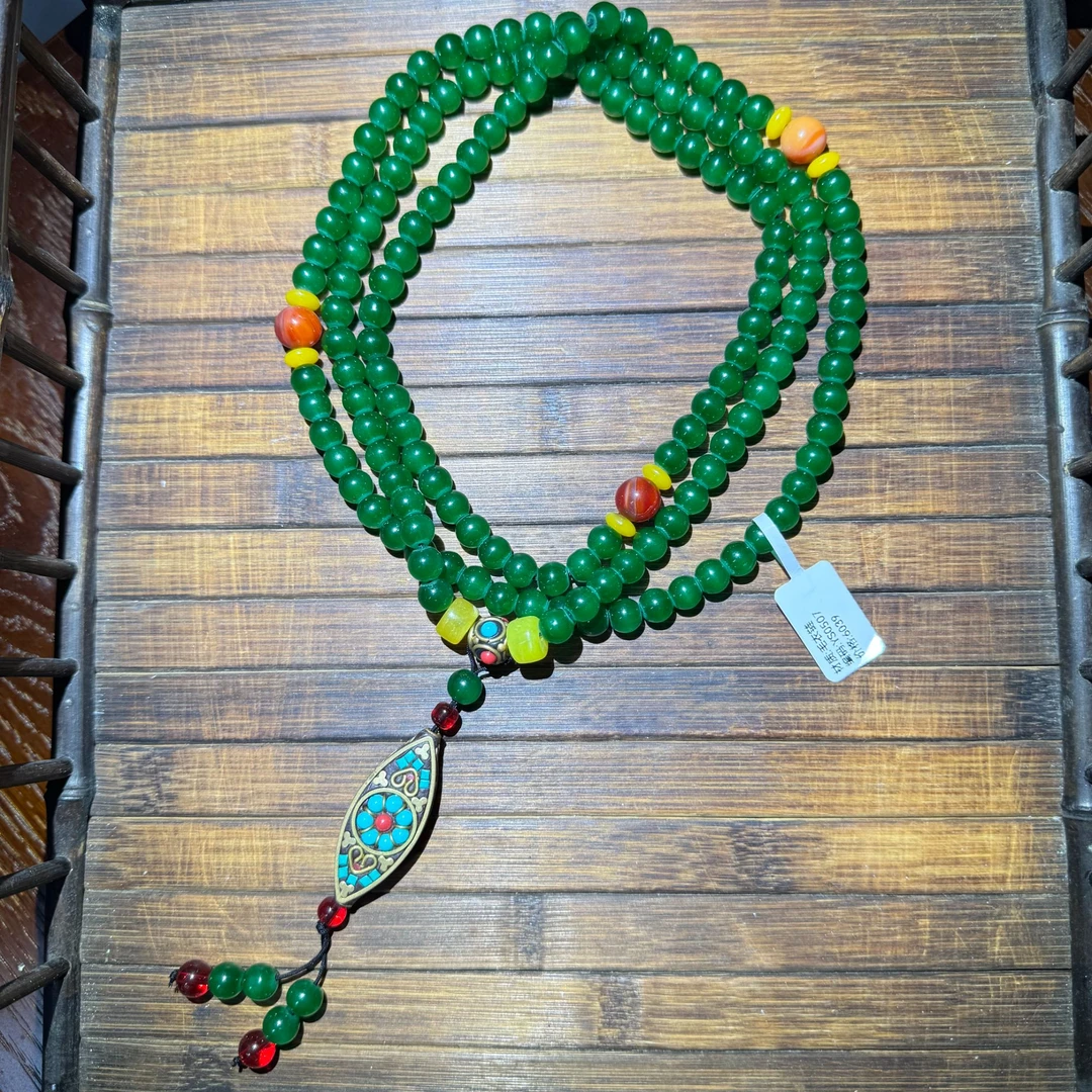 YS0507碧绿108衣链（无礼盒）