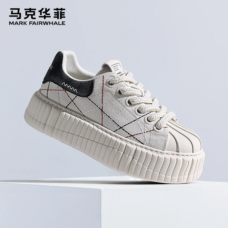 马克华菲贝壳头板鞋2025新款休闲鞋男款百搭潮鞋小白运动男鞋夏款