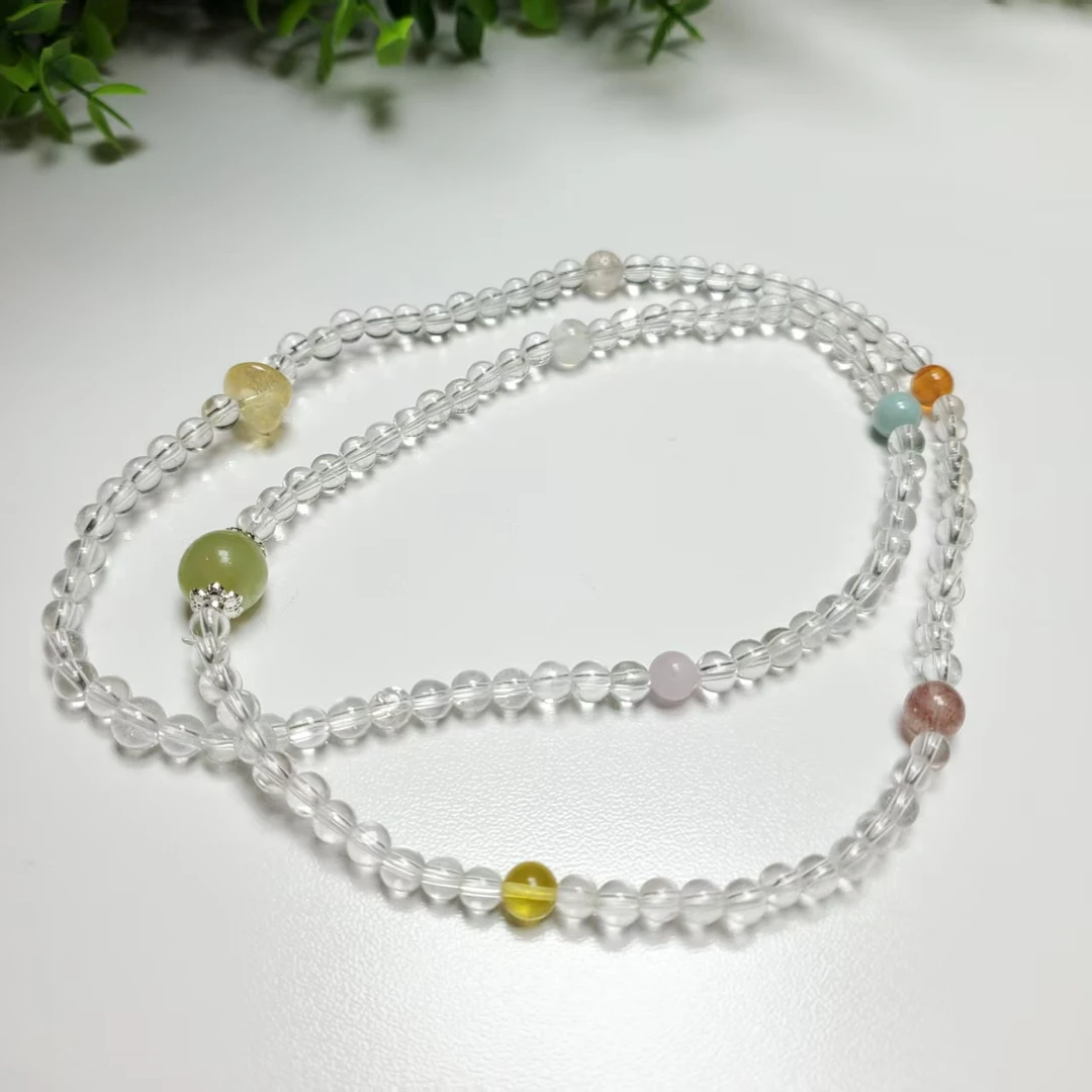 N294【赵小姐】时尚白水晶多宝手链