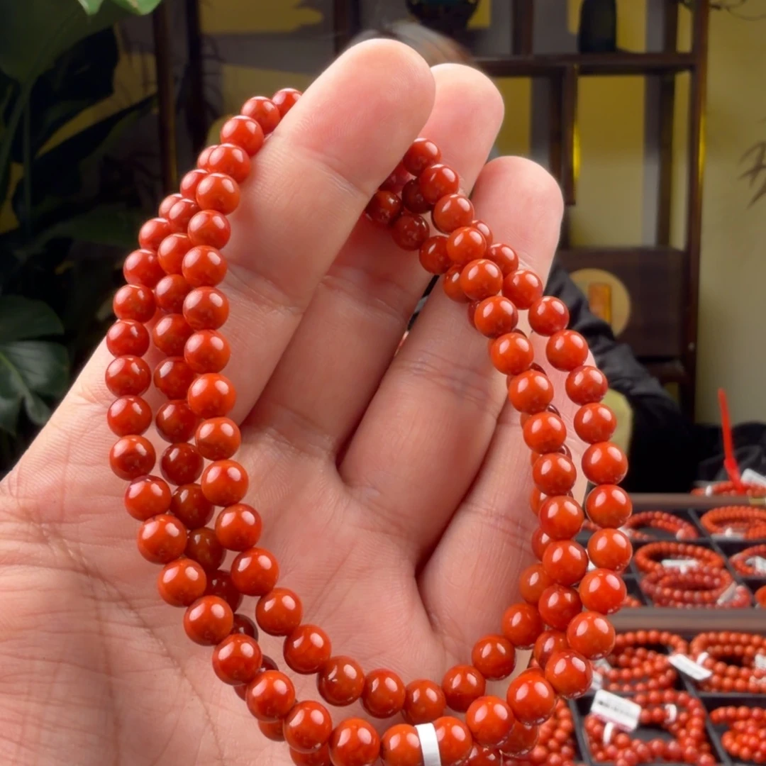 南红玛瑙未镶嵌手链