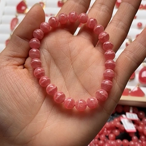 菱锰矿（红纹石）手绳未镶嵌