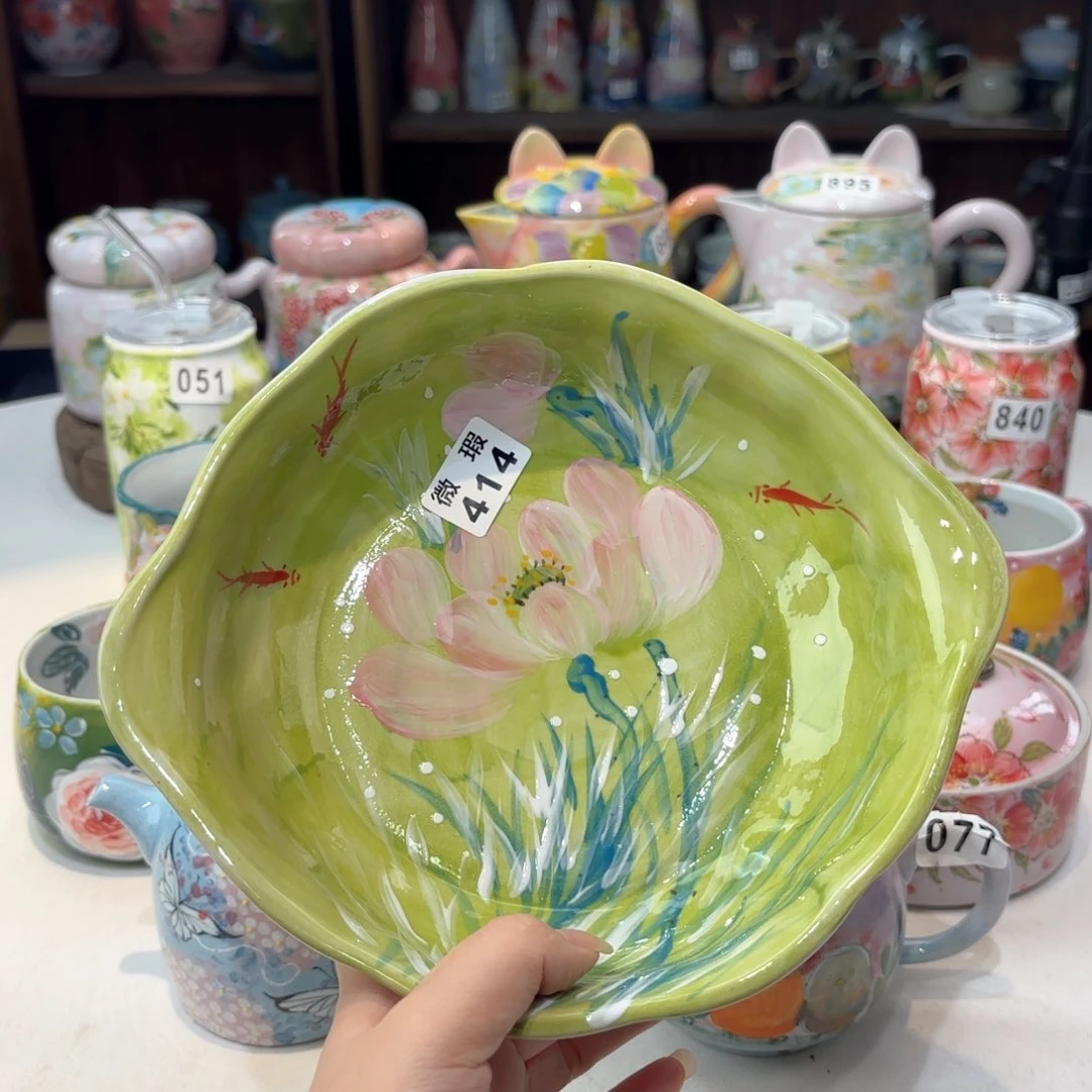 景德镇手绘高温釉下彩陶瓷茶具