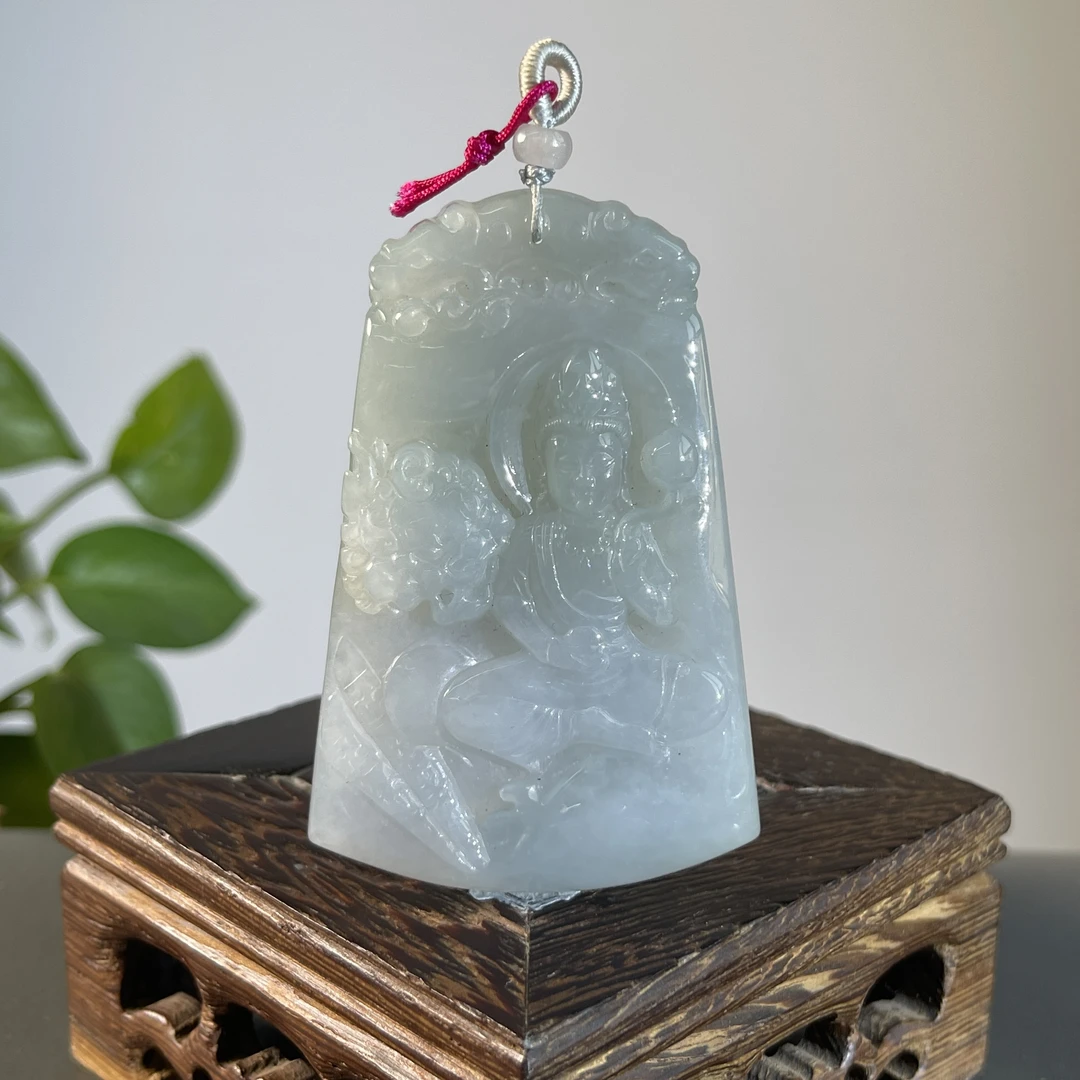 JSB26-63 天然翡翠缅甸A货 文殊