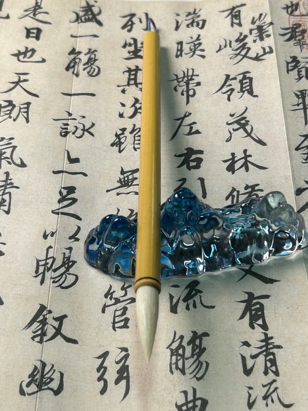 素雪中楷细光锋羊毫专业级出锋3.2口径0.8颜体楷书行隶篆书法专用