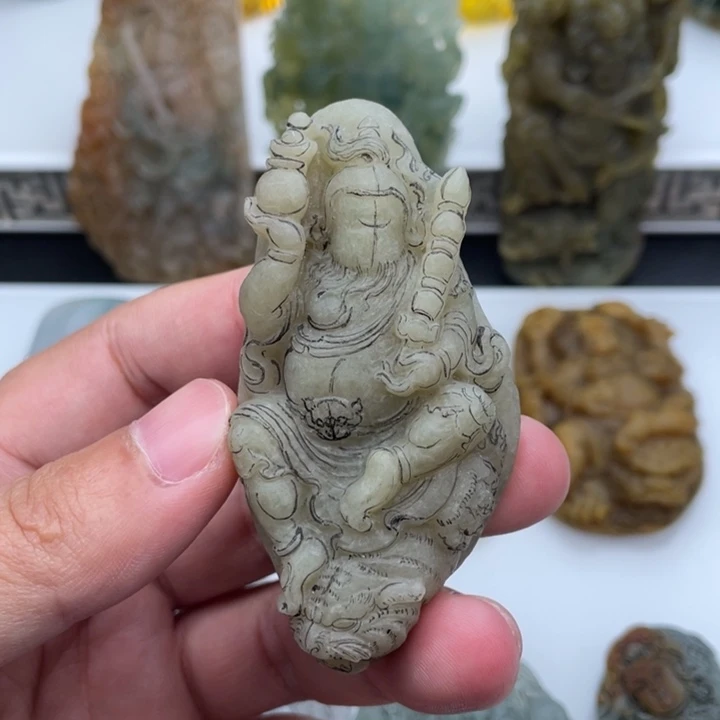 未镶嵌定制翡翠赵公明