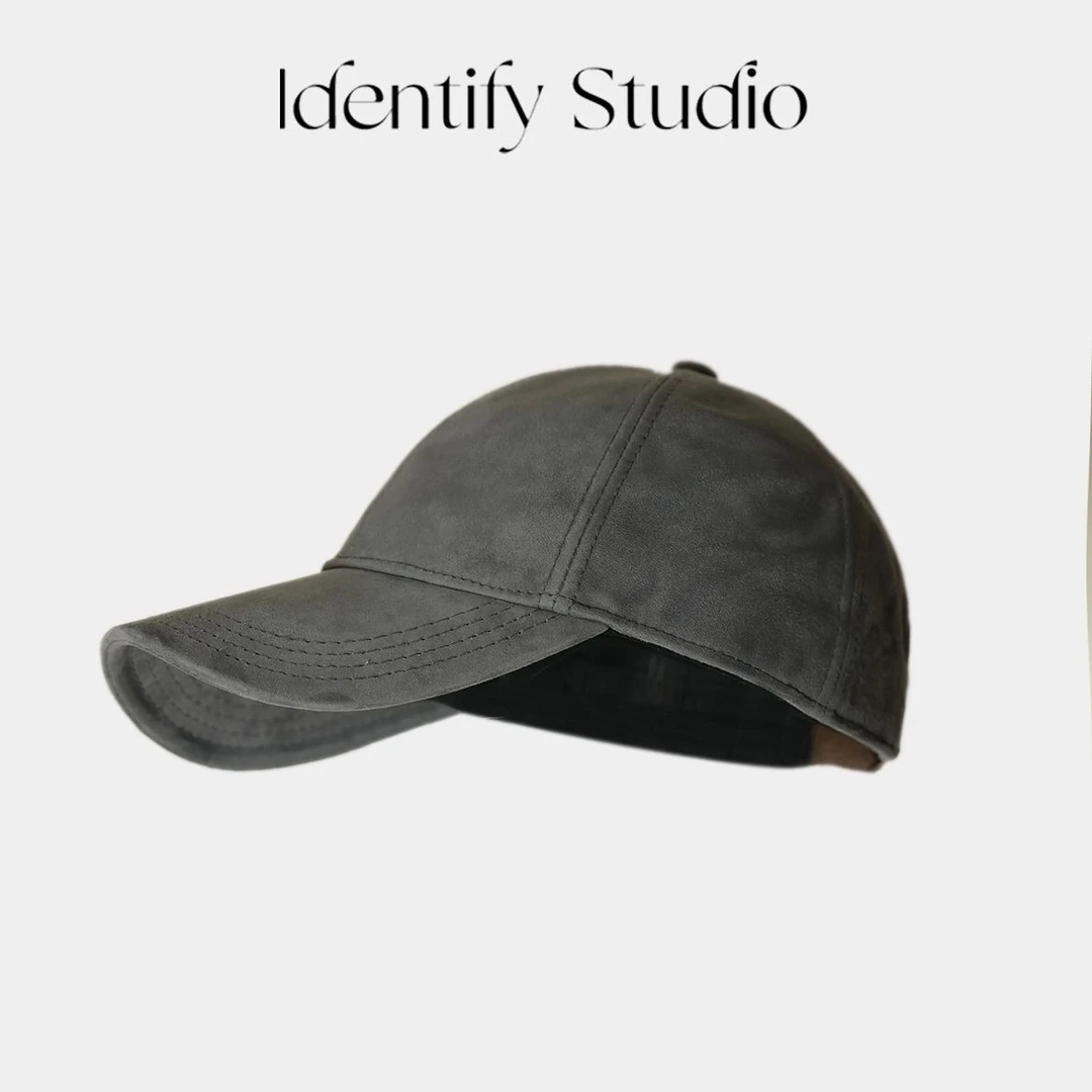 IDENTIFY香香“简约灰调”软顶棒球帽女水洗做旧帽子25SS