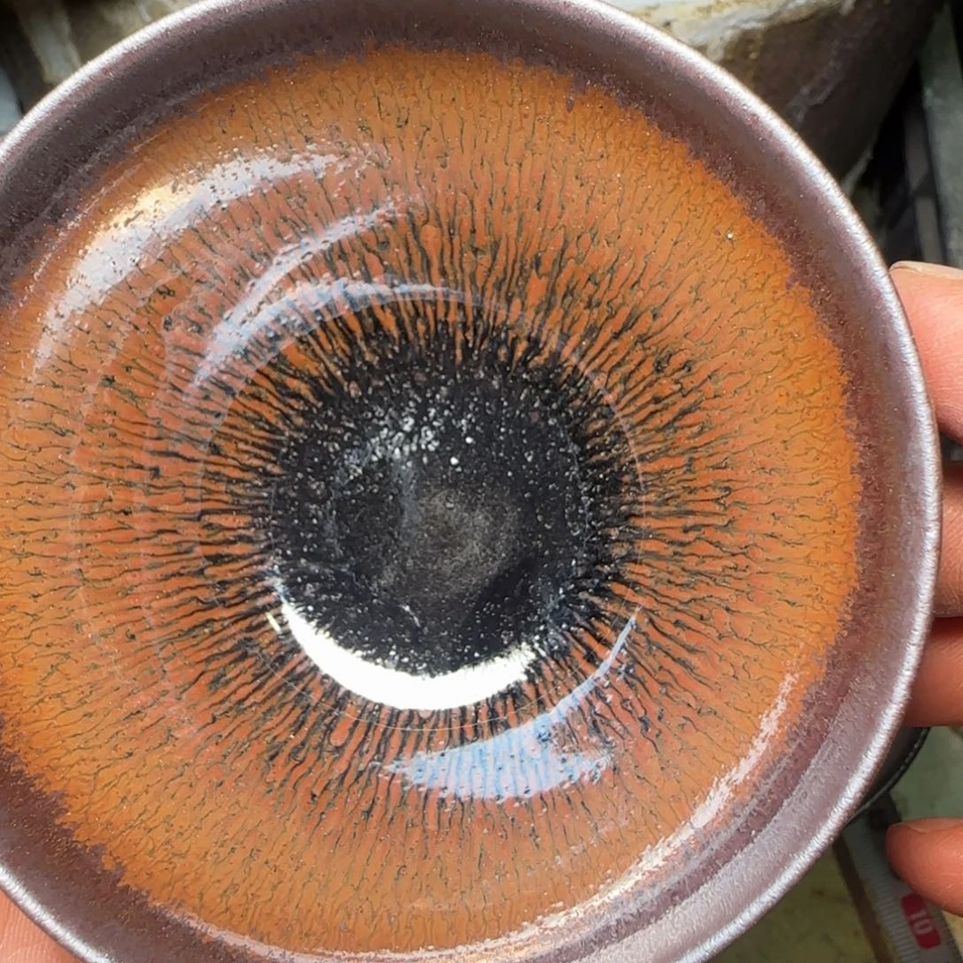 柴烧建盏茶盏茶杯216