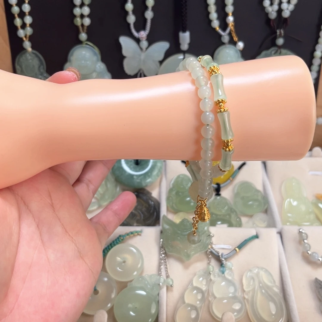 蛇纹石玉未镶嵌吊坠(赠链)新中式手串不退不换
