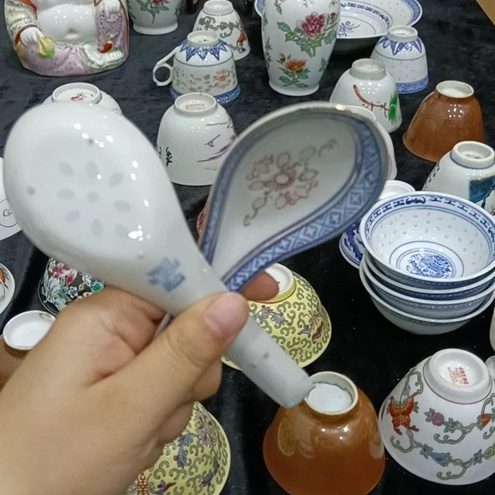 陶瓷景德镇才米通勺子一对