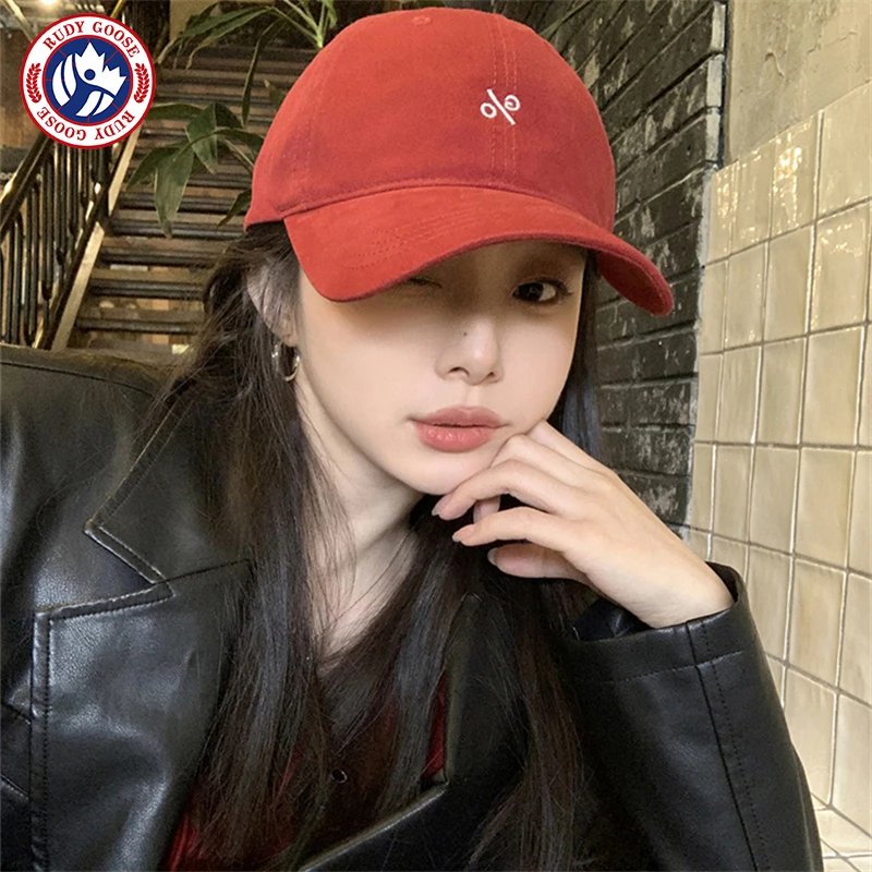 RUDY GOOSE韩系简约刺绣纯棉鸭舌帽女春夏新款时尚百搭宽檐棒球帽