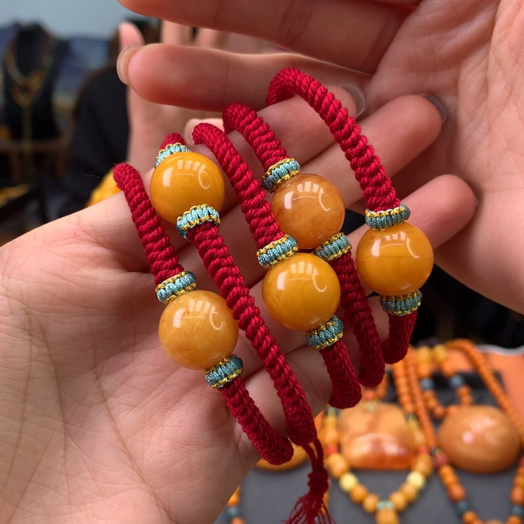 蜜蜡手绳未镶嵌多样性发一