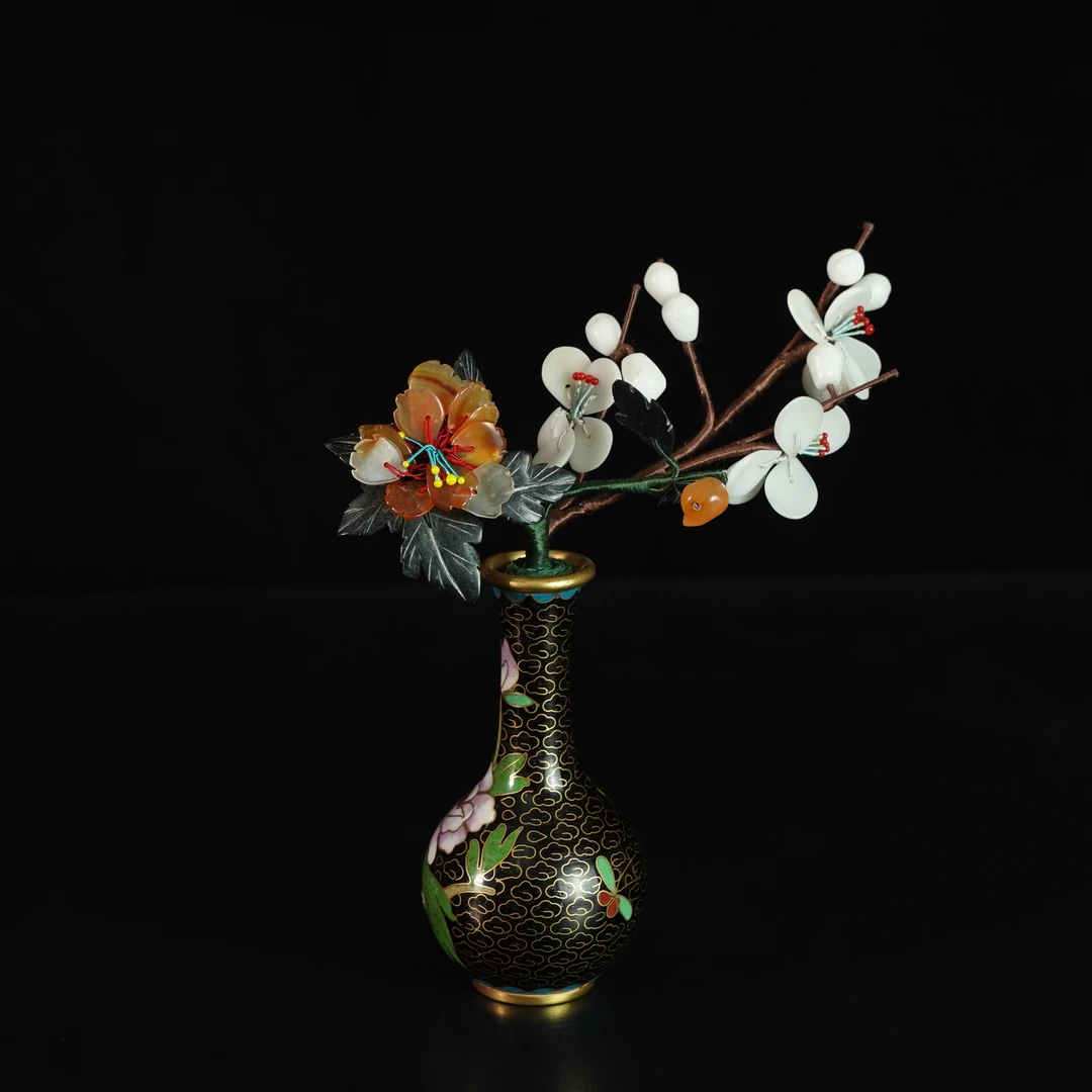 LABC250219003【十竹斋】民国晚期景泰蓝花瓶