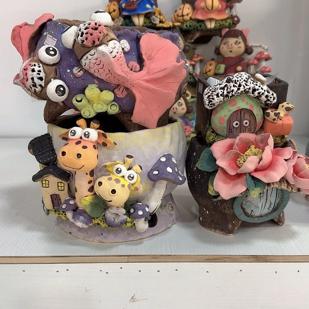 小***理本默花器麦饭石花盆