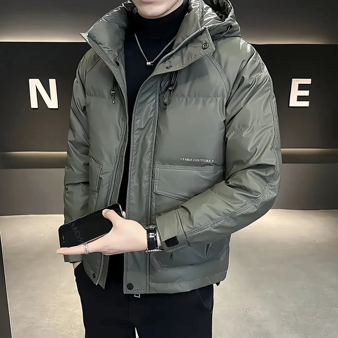 秋冬季外套男装连帽短款保暖潮流轻薄加厚韩版冬装休闲防寒服男款