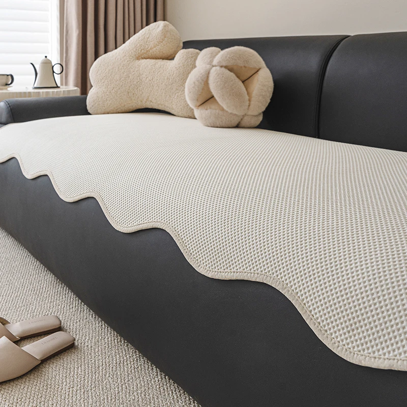 凉豆豆异形沙发垫2025新款一片式直排坐垫子夏季凉感冰丝沙发盖布