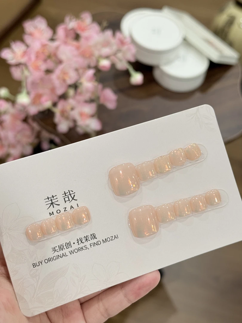 茉哉【顶楼千金】手工定制美甲可拆卸穿戴脚甲A2067