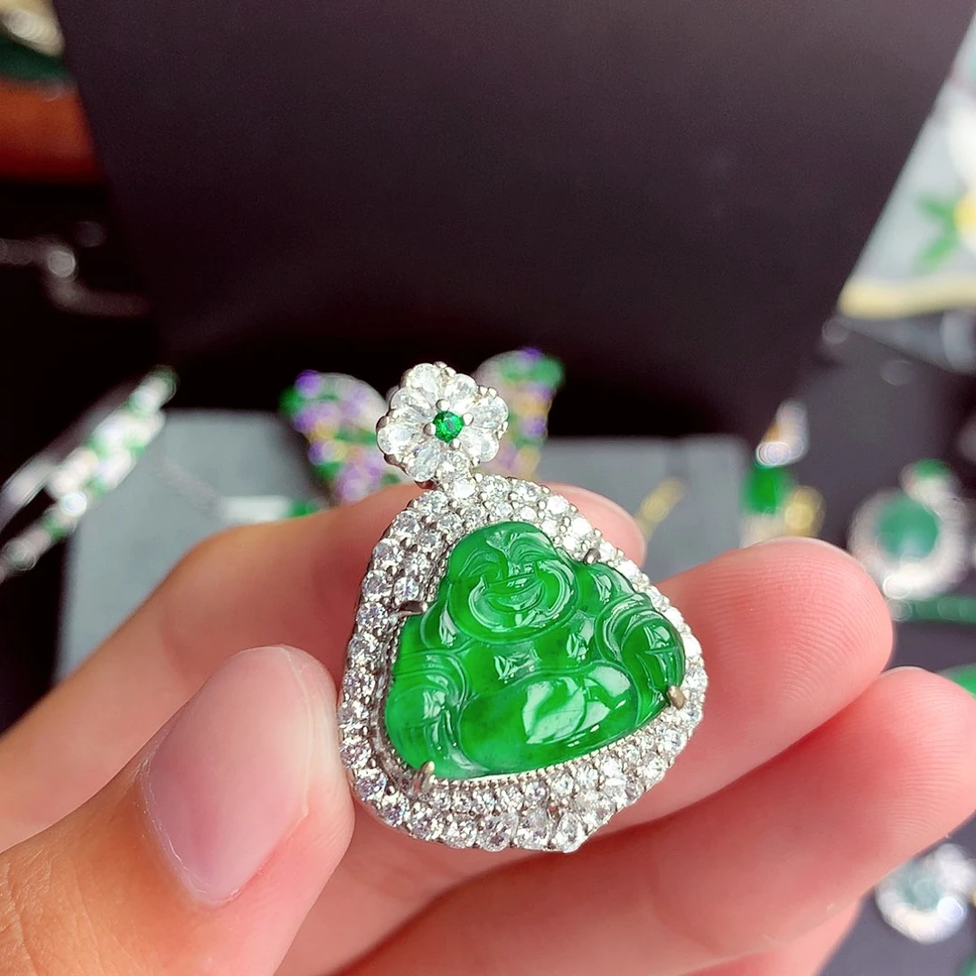 翡翠未镶嵌颈饰V*挂件