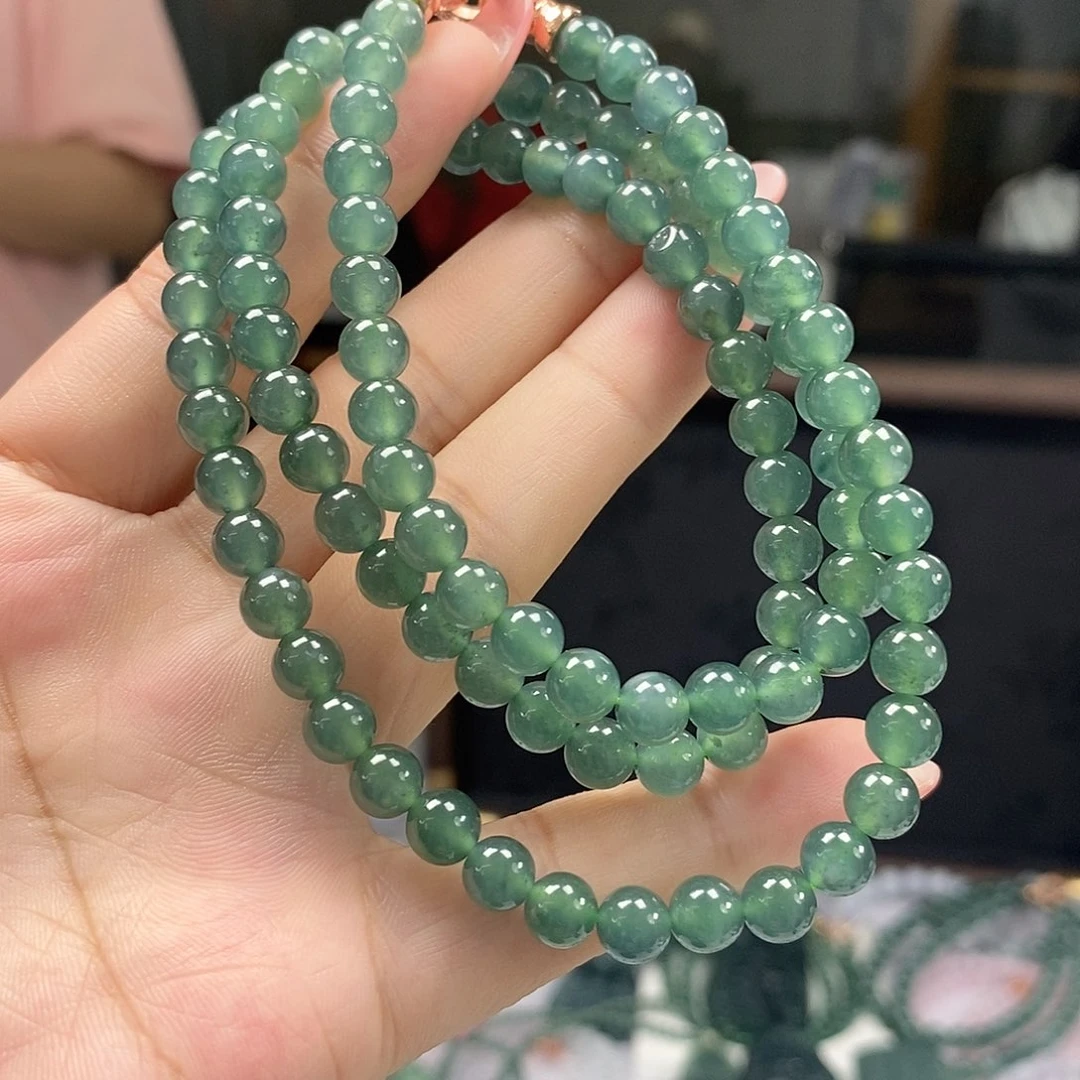 翡翠未镶嵌颈饰翡翠珠链