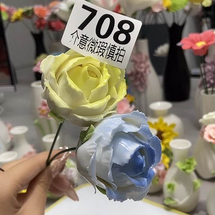 陶瓷纯手工捏花设计