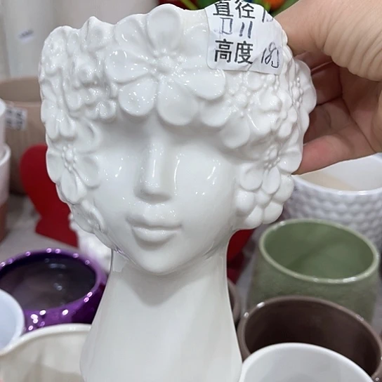 多肉绿植陶瓷花盆9.9包邮，有孔