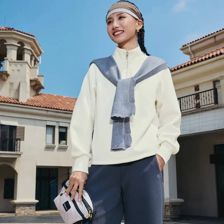 乔丹卫衣女款2026春款运动综训圆领套头日常通勤上衣QDEWD2261135