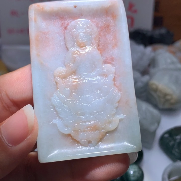 翡翠未镶嵌颈饰保真天然A货翡翠