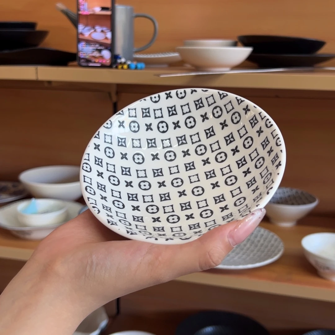 新骨瓷A品 SN 满天星墨白 5.5寸 汤碗 火锅碗