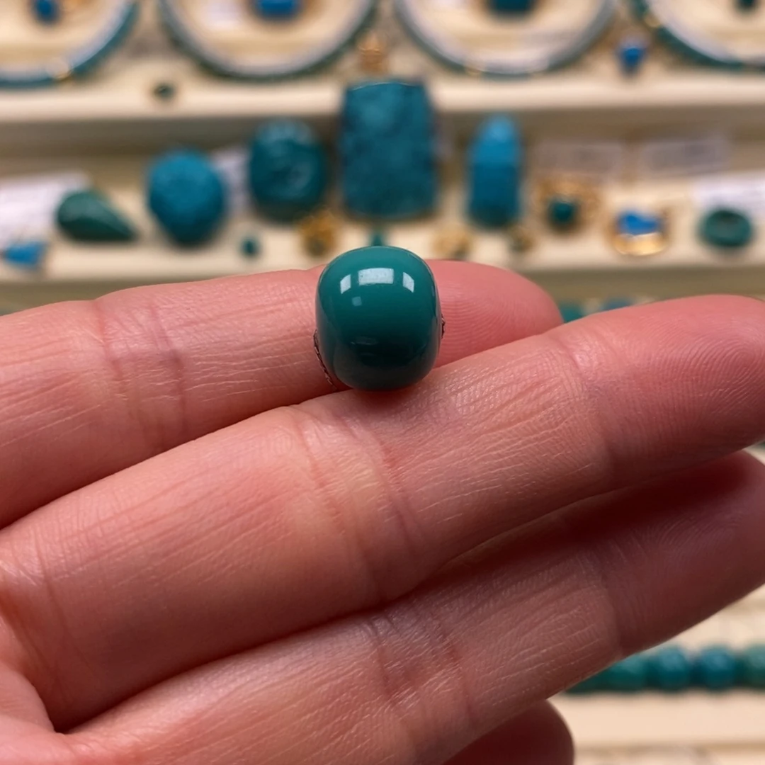 绿松石未镶嵌珠宝奇石直径10.9×9.4老型