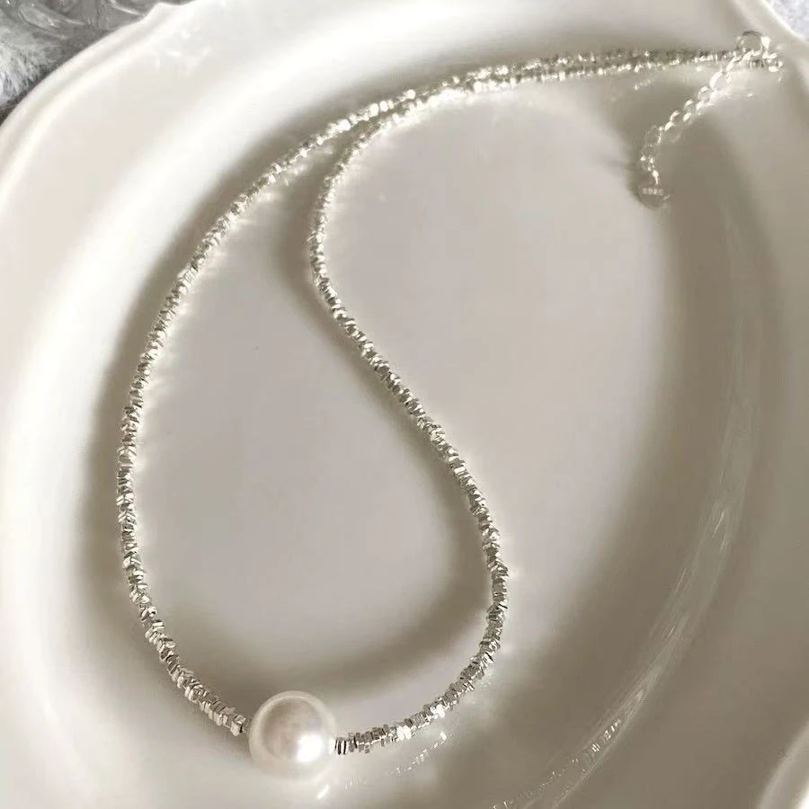 链子足银亚克力 FUYU  31  足银制品F时尚潮流足银碎银项链