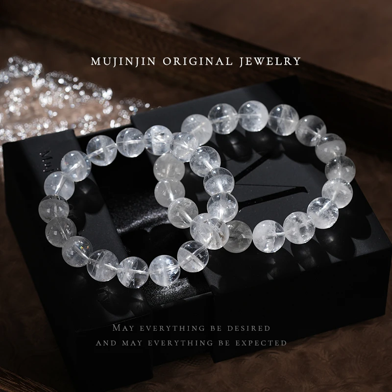 【木槿槿】天然喜马拉雅水晶手串女款时尚饰品串珠手链多样性发一